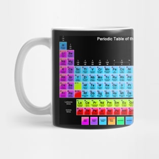 Periodic Table of the Chemical Elements on Black Mug